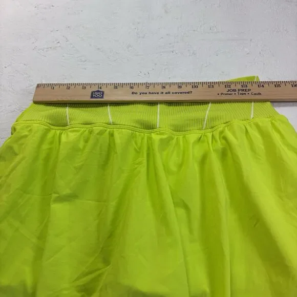Aerie OFFLINE Tennis Skort Neon Green Ribbed Waist Athletic Skirt Size L  active - Picture 15 of 16